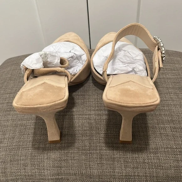 Beige heels with strap - Picture 5 of 6